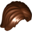 Набор LEGO Minifig Hair Mid-Length Tousled with Center Part, Красно-коричневый
