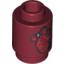 Набор LEGO Brick Round 1 x 1 Open Stud with Human Heart Print, Темно-красный