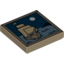 Набор LEGO Tile 2 x 2 with Sailing Ship and Moon Print, Dark Tan