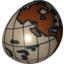 Набор LEGO Hemisphere 2 x 2 with Cutout with Americas and South Pacific Globe Print, Dark Tan