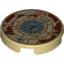 Набор LEGO Tile Round 2 x 2 with Treasure Map Print, Tan
