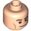 Набор LEGO Minifig Head Dual Sided PotC Philip Thick Brown Eyebrows and Cheek Lines, Determined / Angry Print [Blocked Open Stud], Light Flesh
