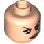 Набор LEGO Minifig Head Dual Sided PotC Angelica Dark Brown Eyebrows, Eyelashes Pensive / Conniving Print [Blocked Open Stud], Light Flesh