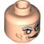 Набор LEGO Minifig Head Alien with PotC Zombie with Silver Eyes and Light Gray Eyebrows Print [Blocked Open Stud], Light Flesh