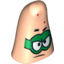 Набор LEGO Minifig Head Modified Patrick with Bright Green Mask Print, Light Flesh