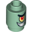 Набор LEGO Brick, Round 1 x 1 Open Stud with Plankton Character Smile Print (SpongeBob), Sand Green