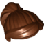 Набор LEGO Minifig Hair Female Ponytail and Swept Sideways Fringe, Красно-коричневый