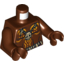 Набор LEGO Torso PotC Bare Chest with Skull Necklace and Body Paint Print / Reddish Brown Arms / Reddish Brown Hands, Красно-коричневый