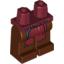 Набор LEGO Legs and Dark Red Hips with Dark Red Loincloth Print, Красно-коричневый