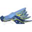 Набор LEGO Ninjago Dragon Head Upper Jaw with Dark Blue Sections and Yellow Lightning Print, Medium Blue