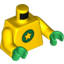 Набор LEGO Torso SpongeBob with Yellow Star on Green Circle Print / Yellow Arms / Green Hands, Желтый