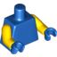 Набор LEGO Torso Plain / Yellow Arms / Blue Hands, Голубой