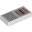 Набор LEGO Tile 1 x 2 with Hamburger and Writing Print, Белый