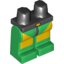Набор LEGO Legs and Black Hips with Yellow Markings Print, Зеленый
