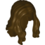 Набор LEGO Minifig Hair - Long Wavy with Centre Part, Темно-коричневый