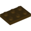 Набор LEGO Plate 2 x 3, Темно-коричневый