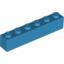 Набор LEGO Brick 1 x 6, Dark Azure