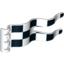 Набор LEGO Duplo Flag Wavy 2 x 5 with Chequered Print, Белый