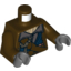 Набор LEGO Torso PotC Stitched Jacket over Dark Bluish Gray Shirt / Dark Brown Arms / Dark Bluish Gray Hands, Темно-коричневый