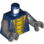 Набор LEGO Torso Ninjago Snake with Yellow and Dark Bluish Gray Scales Print (Slithraa) / Dark Bluish Gray Arms / Dark Bluish Gray Hands, Темно-синий