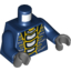 Набор LEGO Torso Ninjago Snake with Yellow and Light Blue Scales Print / Dark Blue Arms / Dark Bluish Gray Hands, Темно-синий