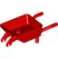 Набор LEGO Minifig Wheelbarrow, Красный