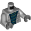 Набор LEGO Torso Ninjago Wrap with Dark Blue Snake Print / Light Bluish Gray Arms / Dark Bluish Gray Hands, Светлый сине-серый