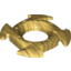 Набор LEGO Ring 4 x 4 with 2 x 2 Hole and 4 Arrow Ends (Ninjago Spinner Crown), Pearl Gold