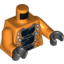 Набор LEGO Torso Snake with Black Scales Print [Snike] / Orange Arms / Black Hands, Оранжевый
