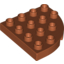 Набор LEGO Duplo, Plate Round Corner 4 x 4, Темно-оранжевый