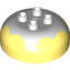 Набор LEGO Round 4 x 4 Dome Top with 2 x 2 Studs and Marbled Pattern, Bright Light Yellow
