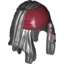 Набор LEGO Minifig Hair Dreadlocks with Beads and Dark Red Bandana Print, Черный
