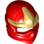 Набор LEGO Minifig Ninjago Wrap with Gold 3 Point Emblem Print, Красный
