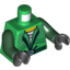 Набор LEGO Torso Ninjago Belt and Silver Diamonds Front and Golden Snake Back Print / Dark Green Arms / Black Hands, Зеленый