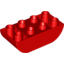 Набор LEGO Brick 2 x 4 Curved Bottom, Красный