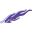 Набор LEGO Wave Rounded Large (Flame) with Marbled Dark Purple Pattern, Trans-Purple