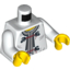 Набор LEGO Torso Ninjago Dragon Clasps and Red Ties Front and Dragon Back Print / White Arms / Yellow Hands, Белый