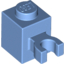 Набор LEGO Brick Special 1 x 1 with Clip Vertical [Thick U Clip, Solid Stud], Medium Blue