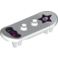 Набор LEGO Minifig Skateboard with Trolley Wheel Holders with Minifig Skull on Star and Winged Heart Print, Белый