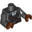 Набор LEGO Torso Jacket over White Shirt, Crossed Ammo Belts Print / Black Arms / Reddish Brown Hands, Черный