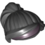 Набор LEGO Minifig Hair Ponytail and Swept Sideways Fringe with Purple Highlights Print, Черный