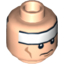 Набор LEGO Minifig Head Dual Sided White Strip on Forehead and Cheek Lines, Frown / Determined Print (Batman) [Hollow Stud], Light Flesh