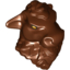 Набор LEGO Minifig Head Modified Minotaur with Gold Eyes and Pin Holes, Красно-коричневый