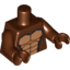 Набор LEGO Torso Bare Chest with Muscles Outline and Black Hair Print / Reddish Brown Arms / Reddish Brown Hands, Красно-коричневый