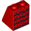 Набор LEGO Slope 65 2 x 2 x 2 with Bottom Tube with Flamenco Ruffles and Black Dots Print, Красный