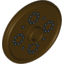 Набор LEGO Minifig Shield - Round with Stud and Raised Rim with Silver Dots Print, Темно-коричневый