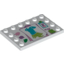 Набор LEGO Tile Special 4 x 6 with Studs on Edges with Clothes Design and Swatches Print, Белый