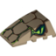 Набор LEGO Wedge 4 x 4 No Top Studs with Scales and 2 Lime Eyes Print, Dark Tan