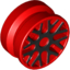 Набор LEGO Wheel 11 x 6 with 8 'Y' Spokes and Black Outline, Красный