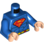 Набор LEGO Torso Shirt with Muscles, Belt and Red and Yellow Superman Logo Print / Blue Arms / Light Flesh Hands, Голубой